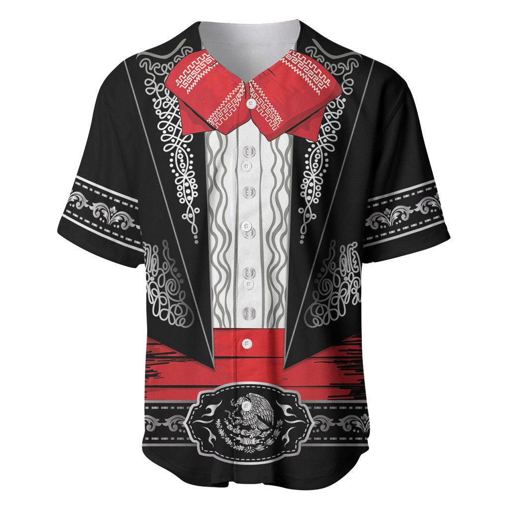 Traje Charro Muerto Inspired Baseball Jersey Silver Bordado de Pita Flor de Lis Mariachi
