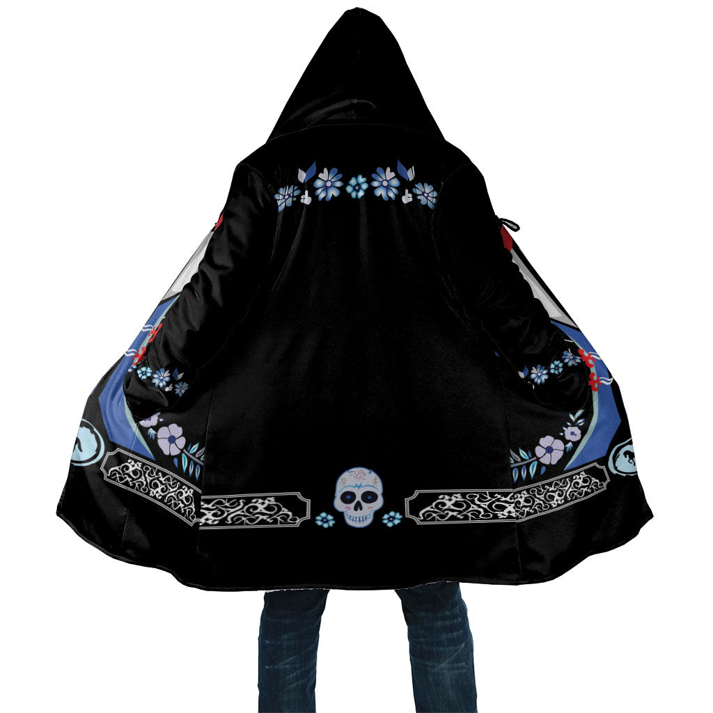 Dia de los Muertos Charro Suit Inspired Cloak Sugar Skull Floral