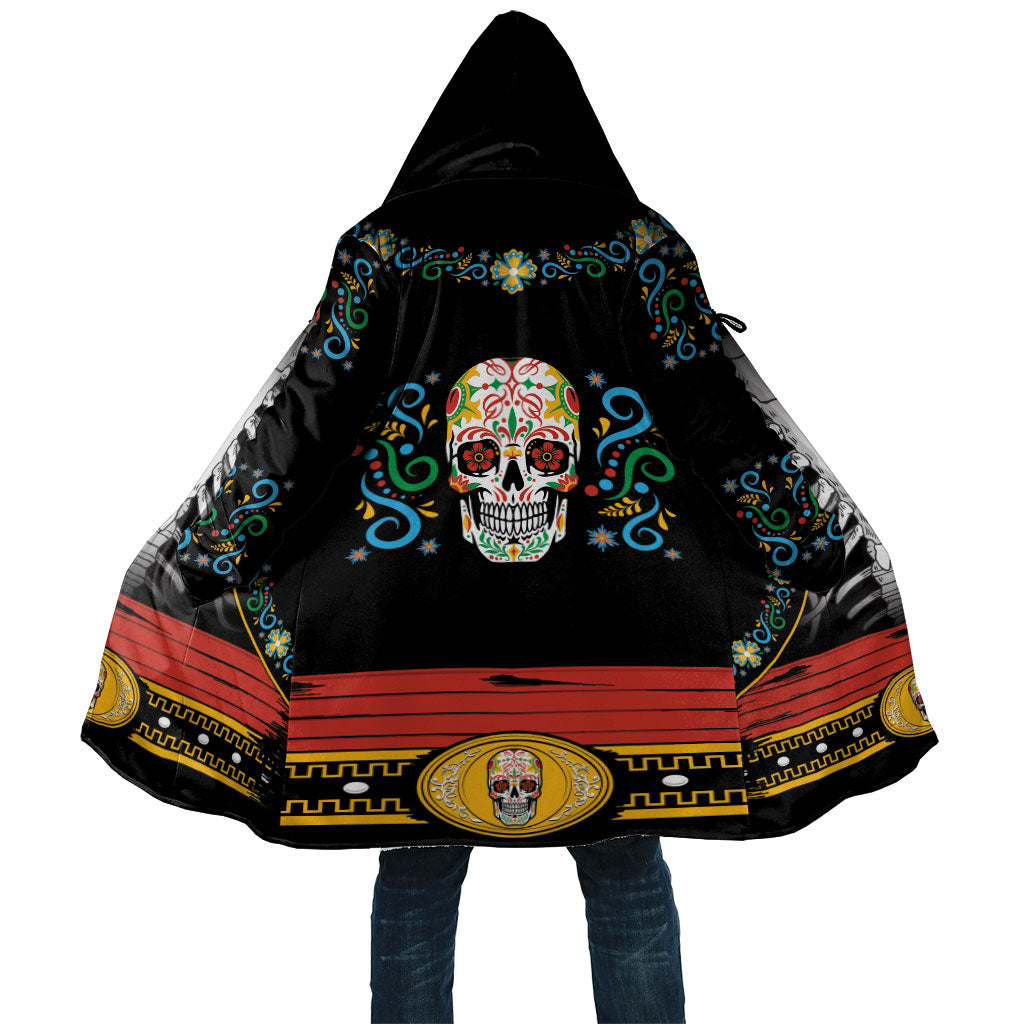 Dia de los Muertos Charro Suit Inspired Cloak Mariachi Sugar Skull Black