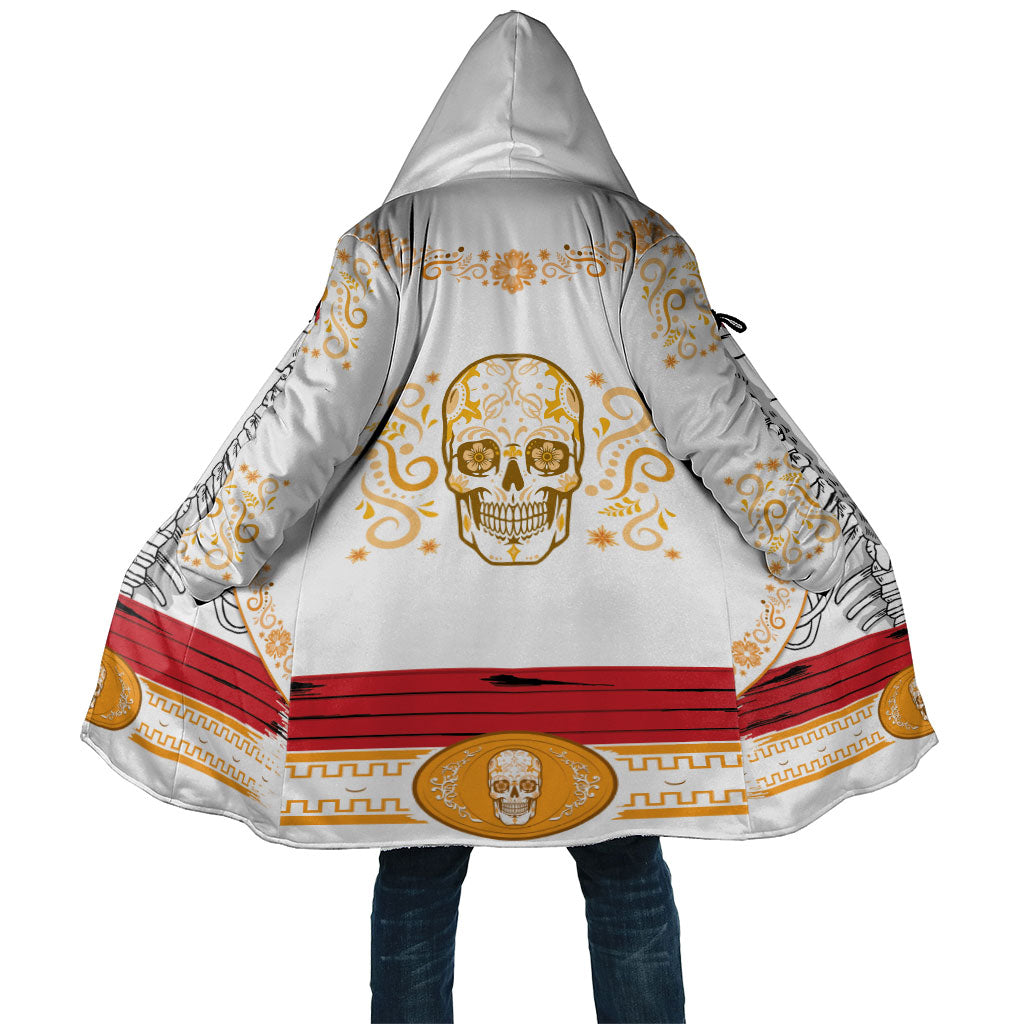 Dia de los Muertos Charro Suit Inspired Cloak Mariachi Sugar Skull White