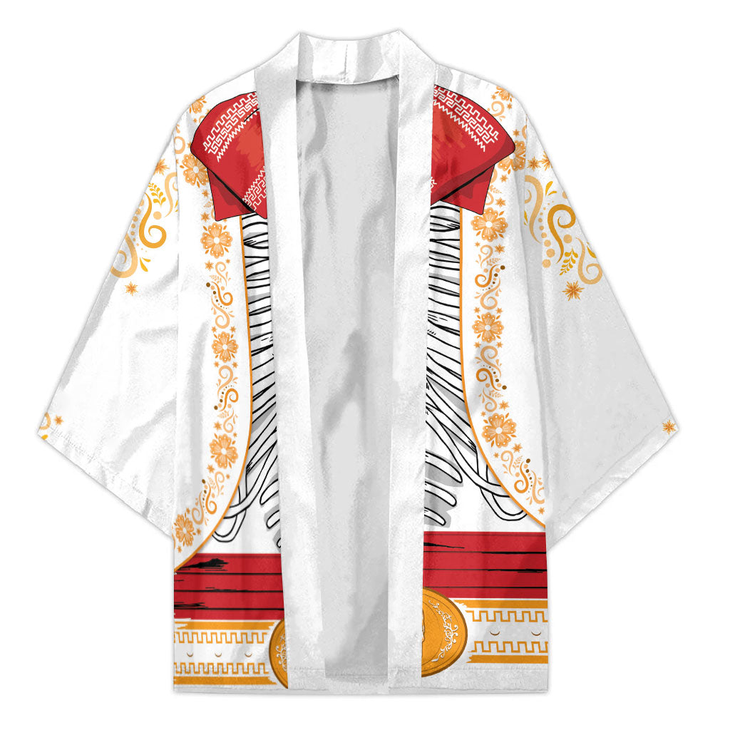 Dia de los Muertos Charro Suit Inspired Kimono Mariachi Sugar Skull White