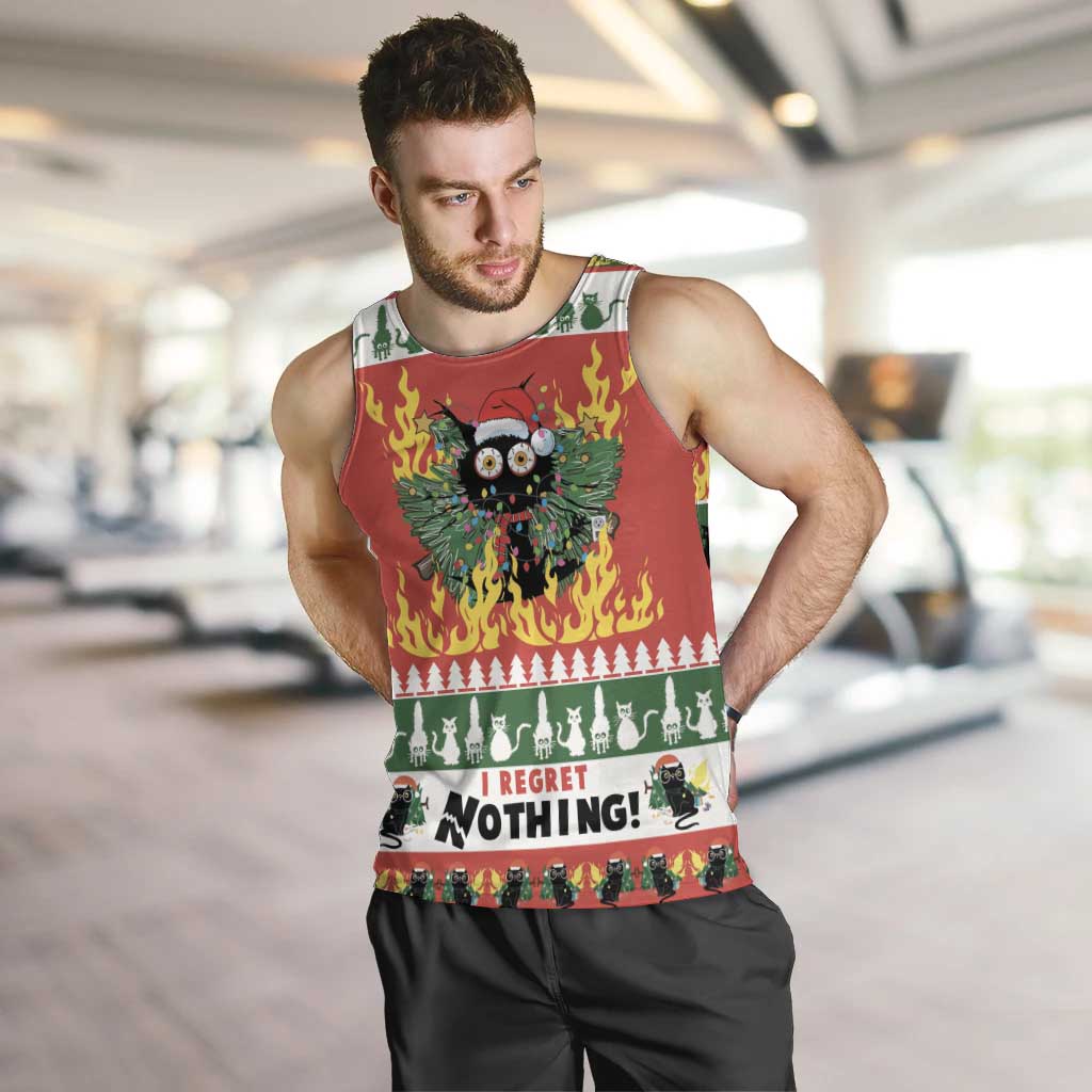 Merry Cat-Mas Men Tank Top Christmas It's Fine I'm Fine Everything is Fine - Wonder Print Shop