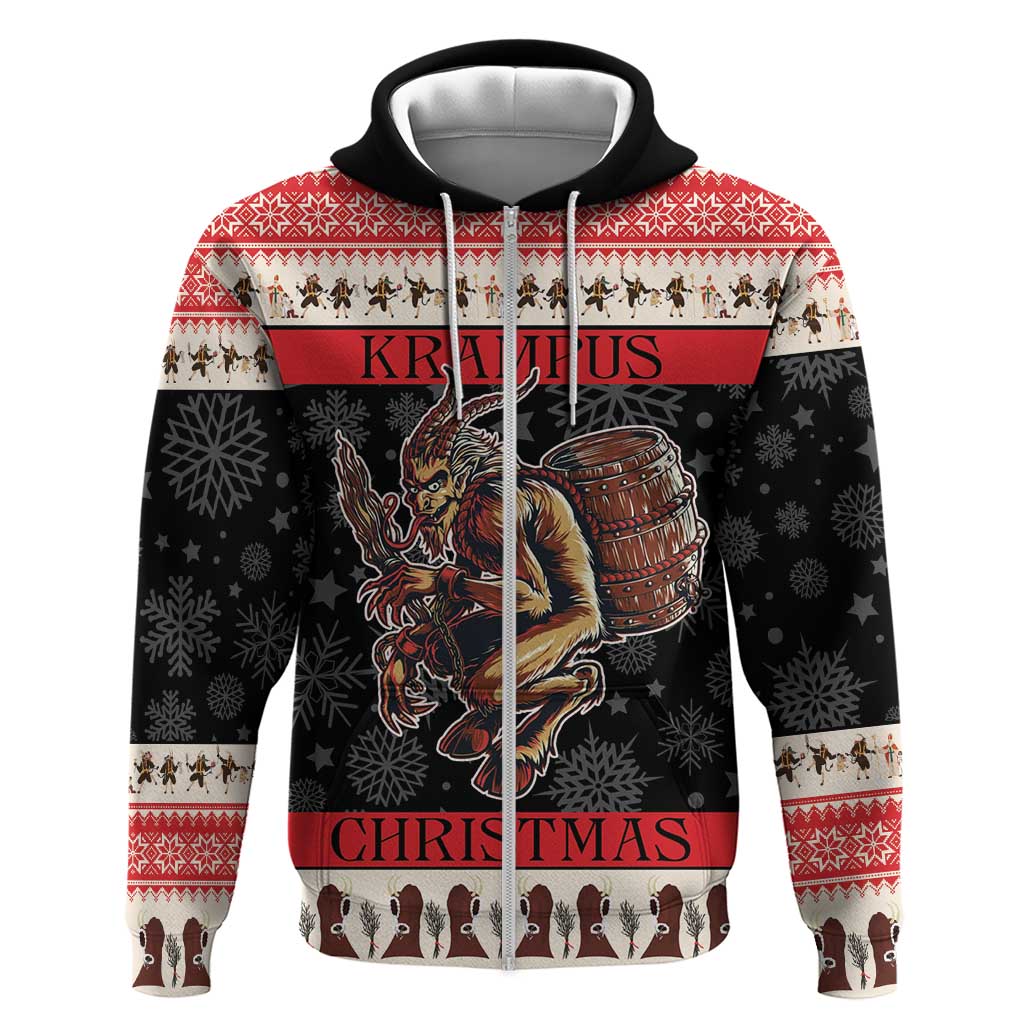 Krampus The Christmas Devil Zip Hoodie - Wonder Print Shop