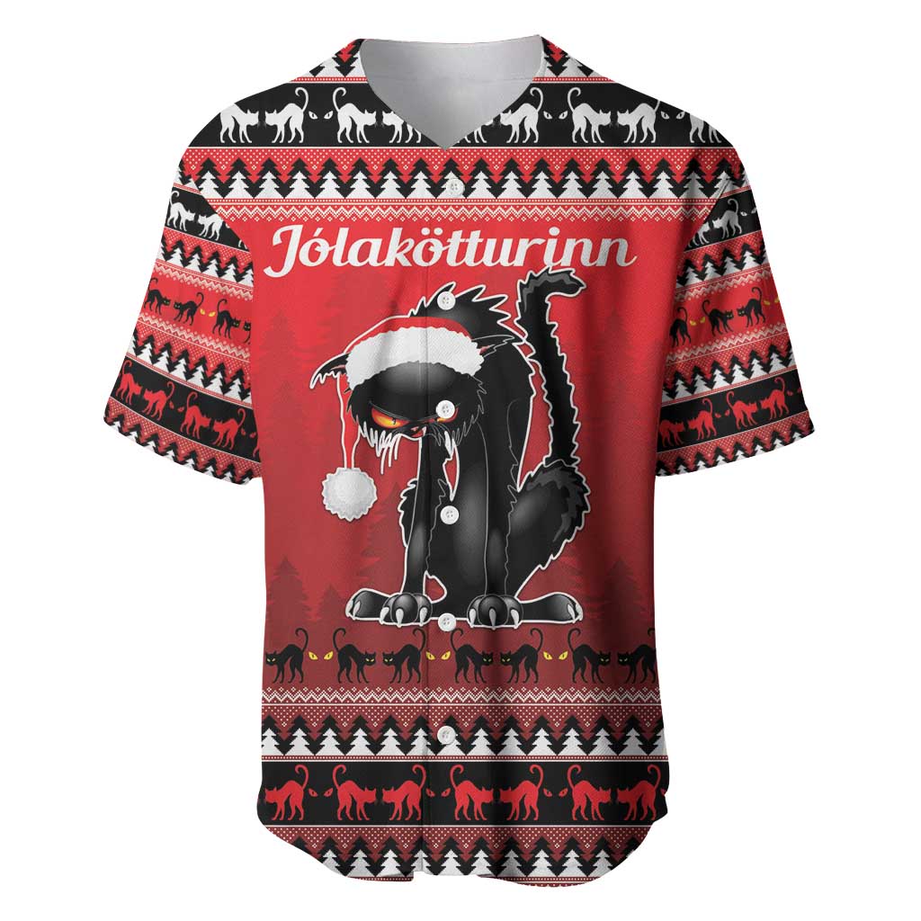 Jolakotturinn Iceland Baseball Jersey Yule Cat Merry Christmas LT9 - Wonder Print Shop