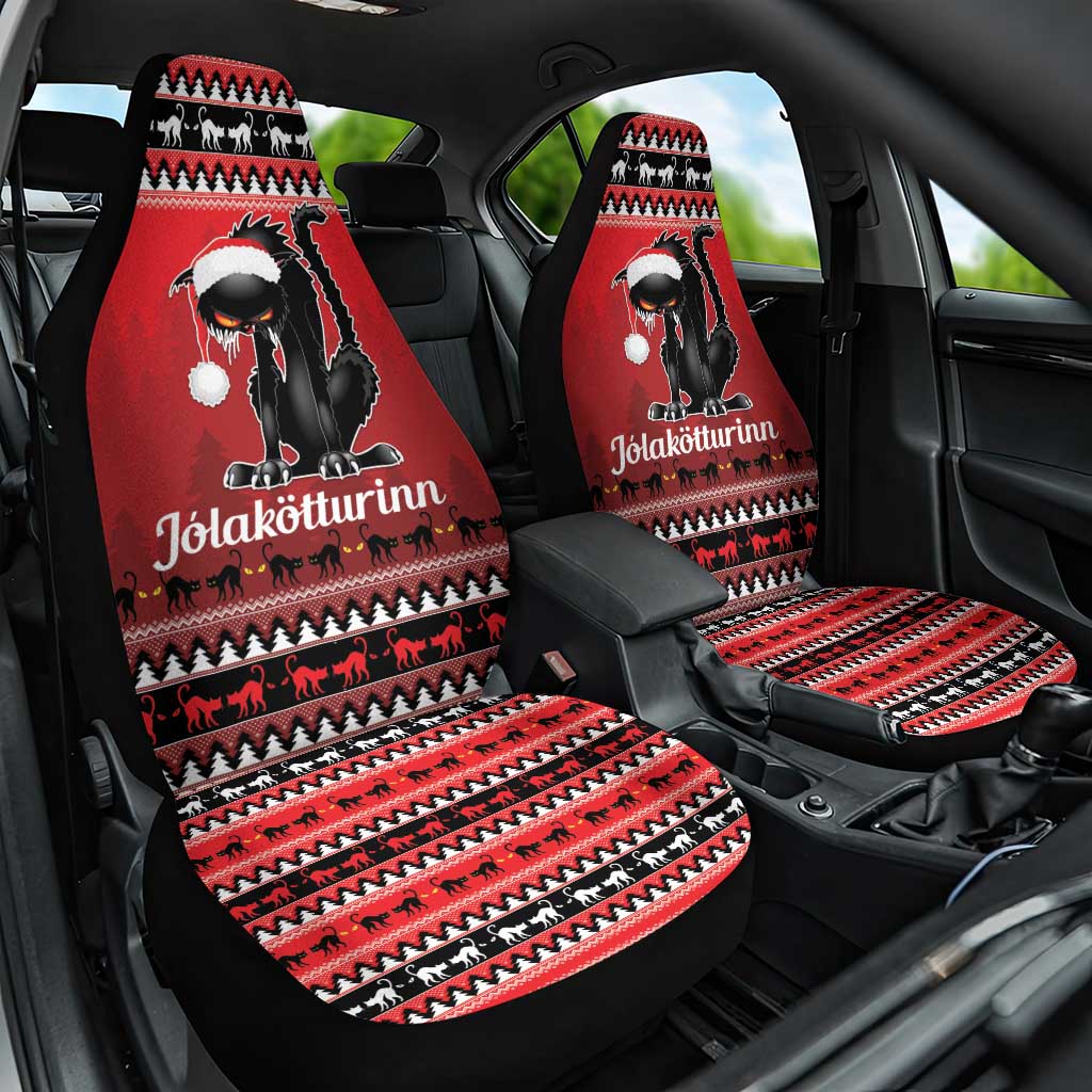 Jolakotturinn Iceland Car Seat Cover Yule Cat Merry Christmas LT9 - Wonder Print Shop