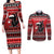 Jolakotturinn Iceland Couples Matching Long Sleeve Bodycon Dress and Long Sleeve Button Shirt Yule Cat Merry Christmas LT9 - Wonder Print Shop