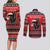 Jolakotturinn Iceland Couples Matching Long Sleeve Bodycon Dress and Long Sleeve Button Shirt Yule Cat Merry Christmas LT9 - Wonder Print Shop