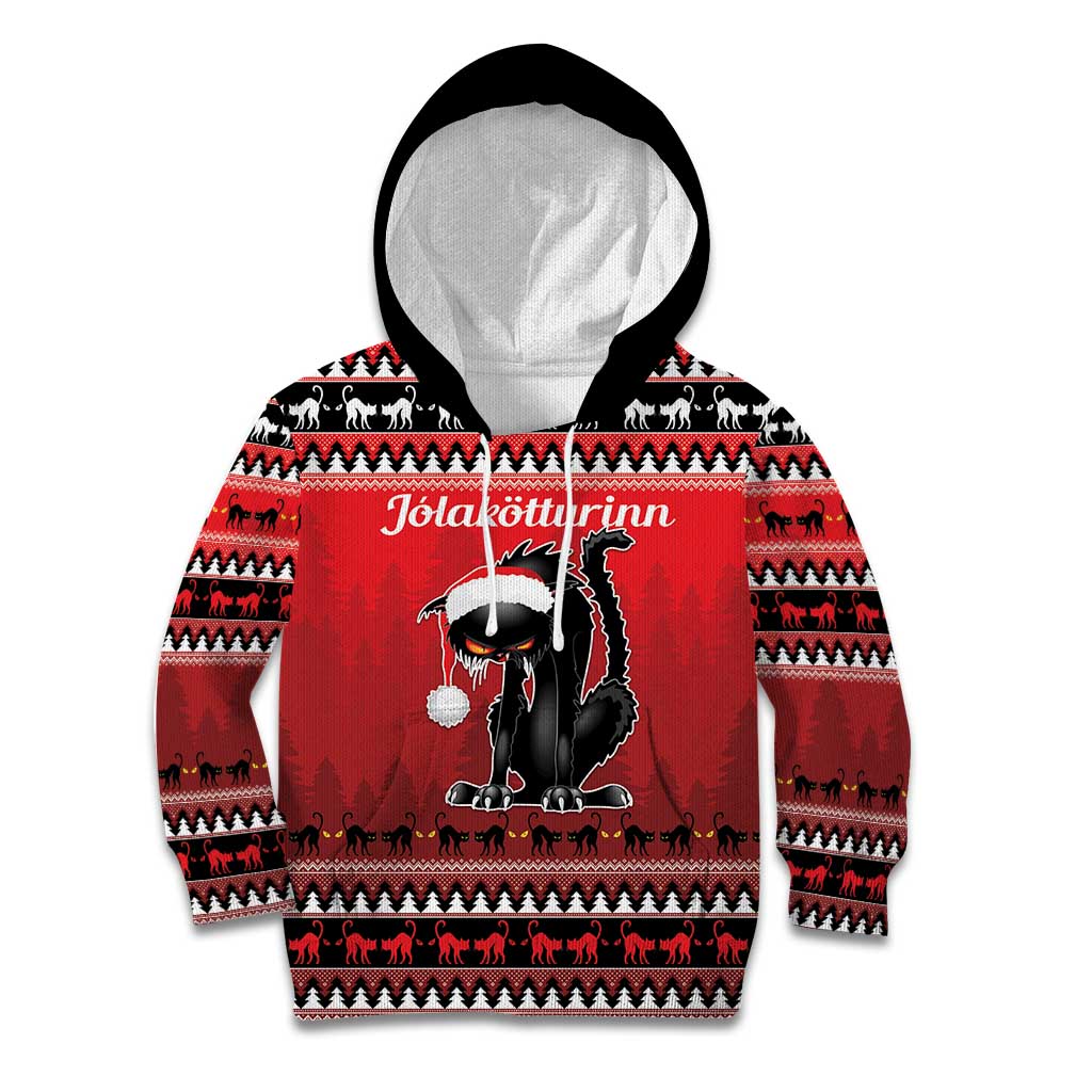 Jolakotturinn Iceland Kid Hoodie Yule Cat Merry Christmas - Wonder Print Shop