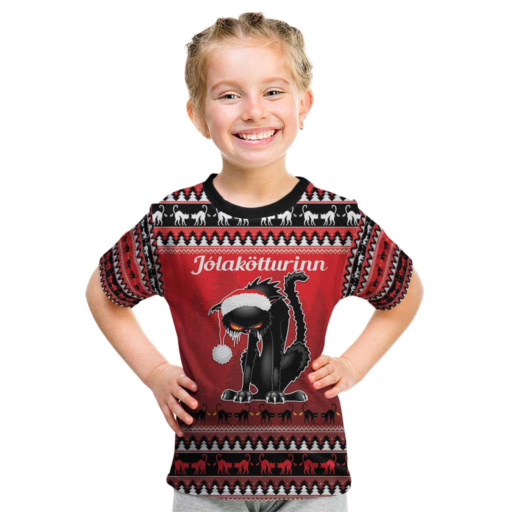 Jolakotturinn Iceland Kid T Shirt Yule Cat Merry Christmas - Wonder Print Shop