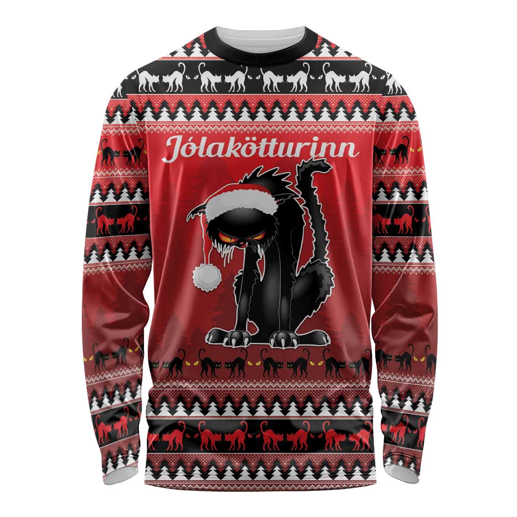 Jolakotturinn Iceland Long Sleeve Shirt Yule Cat Merry Christmas - Wonder Print Shop