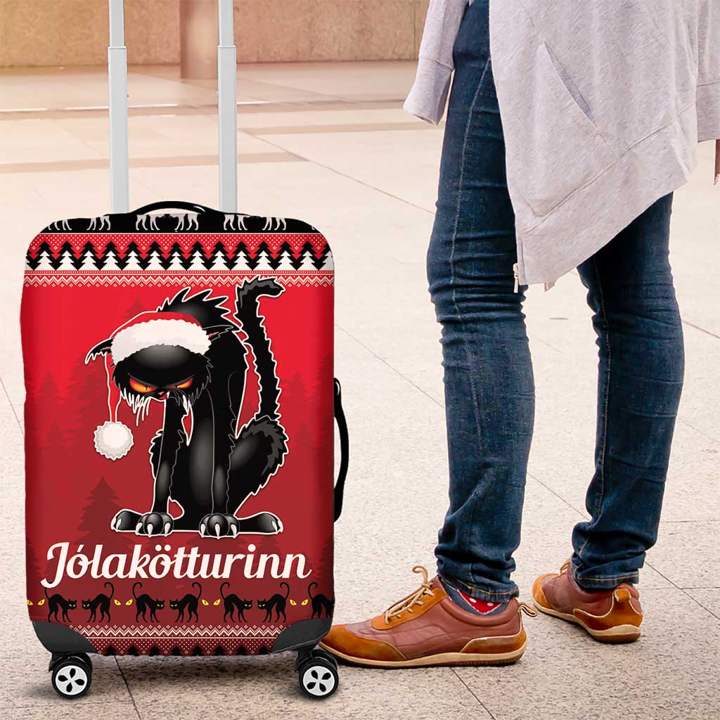 Jolakotturinn Iceland Luggage Cover Yule Cat Merry Christmas - Wonder Print Shop