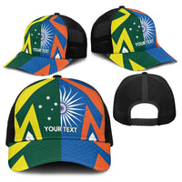 India vs Australia Personalised Baseball Net Cap Blue vs Gold Cricket Heritage - Wonder Print Shop