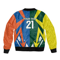 India vs Australia Custom Bomber Jacket Blue vs Gold Cricket Heritage - Wonder Print Shop