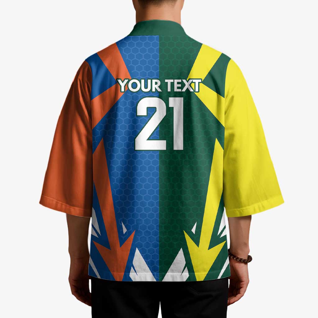 India vs Australia Custom Kimono Blue vs Gold Cricket Heritage - Wonder Print Shop