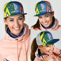 India vs Australia Personalised Mesh Trucker Cap Blue vs Gold Cricket Heritage - Wonder Print Shop