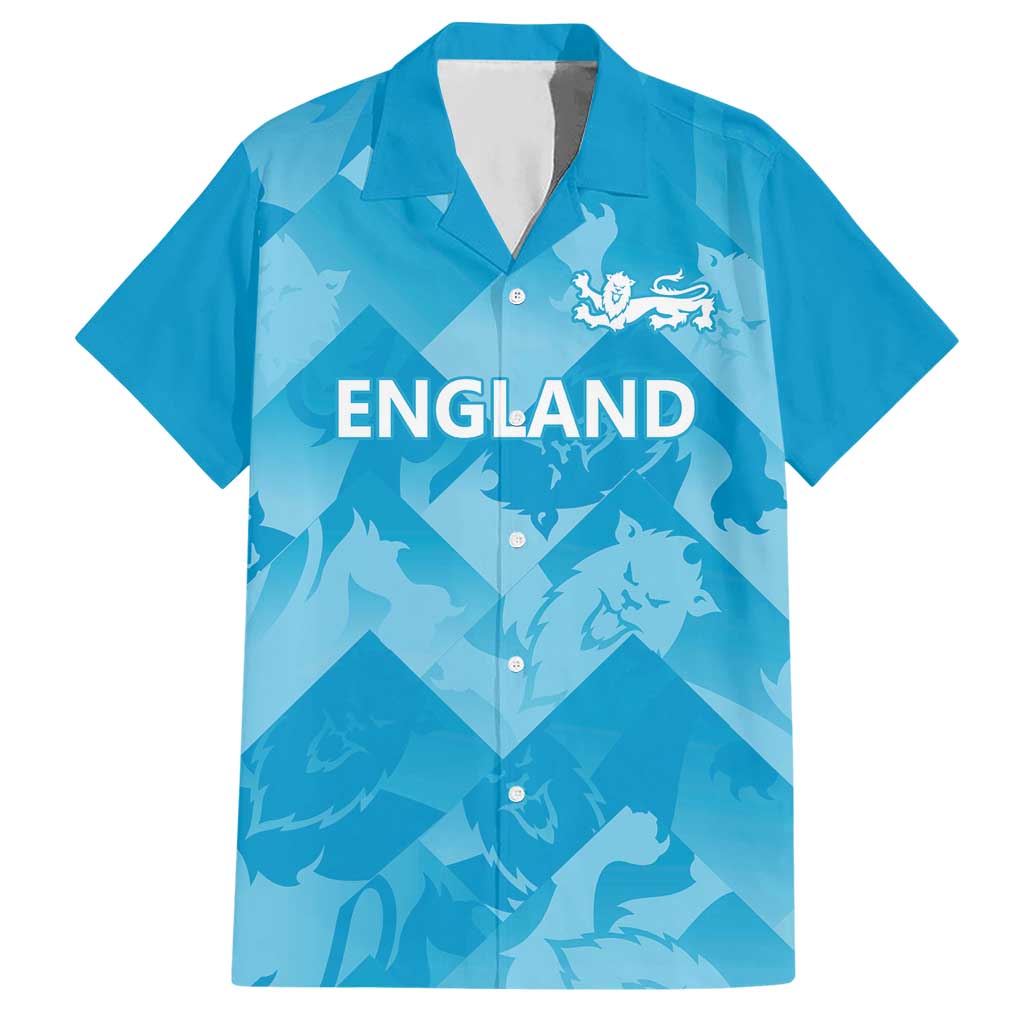 England Cricket Custom Hawaiian Shirt Three Lions Inspiration - Wonder Print Shop