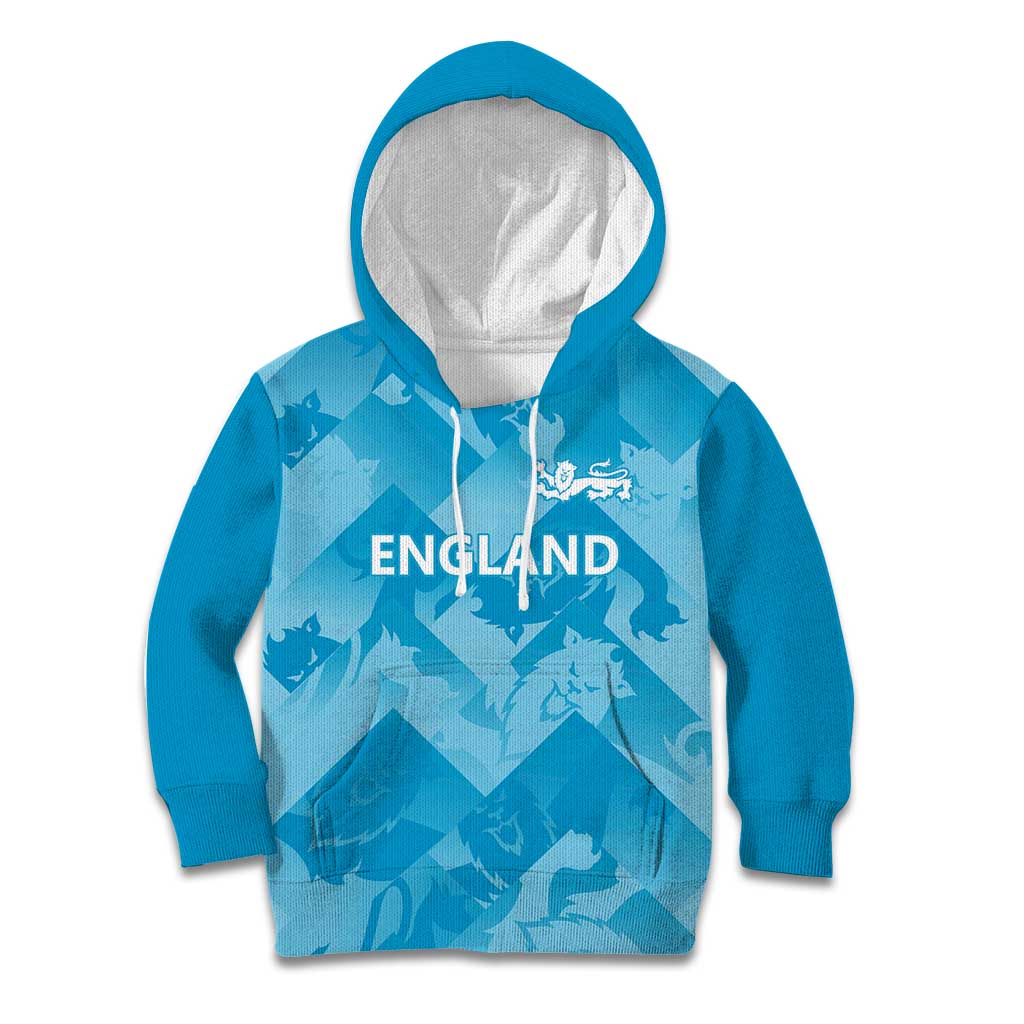 England Cricket Custom Kid Hoodie Three Lions Inspiration - Wonder Print Shop