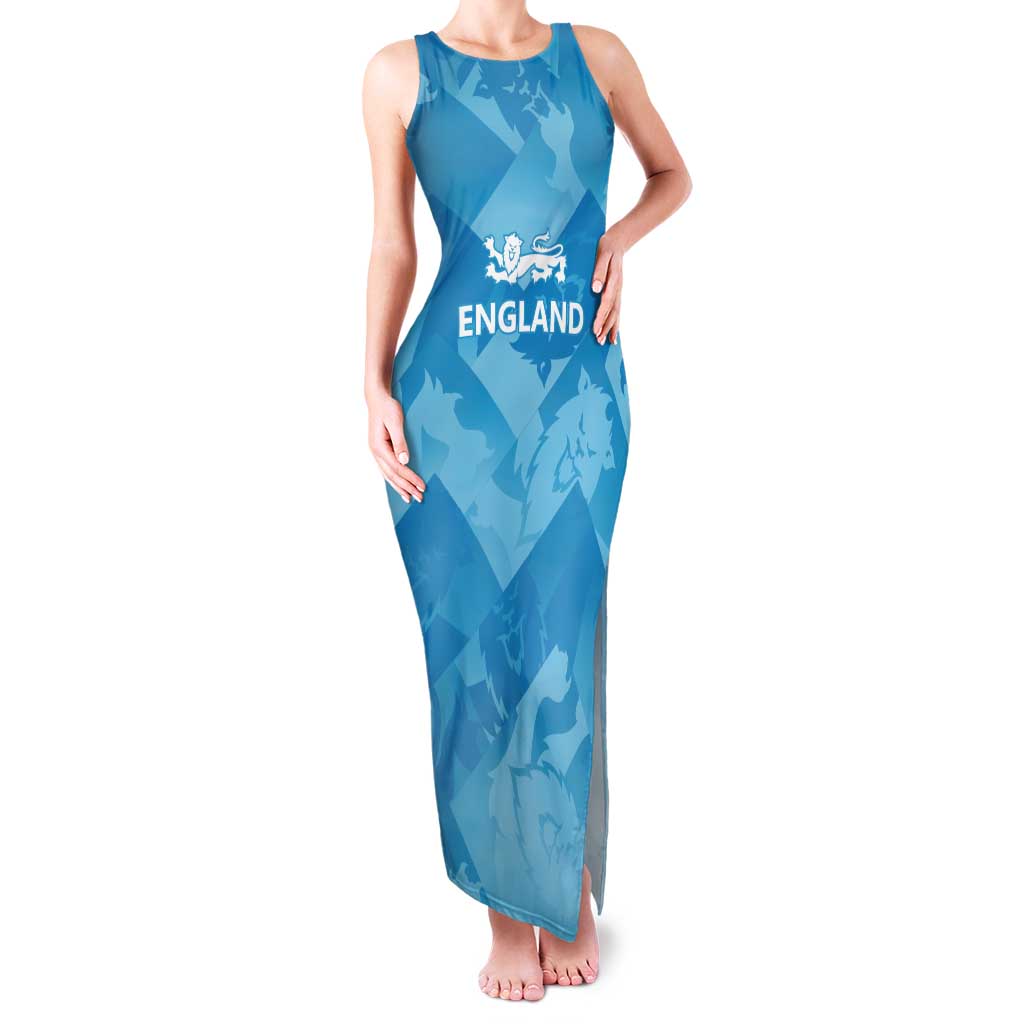 England Cricket Custom Tank Maxi Dress Three Lions Inspiration