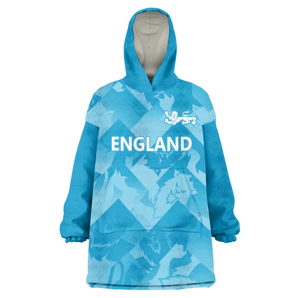 England Cricket Custom Wearable Blanket Hoodie Three Lions Inspiration