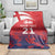 England Cricket Custom Blanket Three Lions With Flag