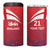 England Cricket Custom 4 in 1 Can Cooler Tumbler Three Lions With Flag LT9 - Wonder Print Shop