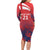 England Cricket Custom Long Sleeve Bodycon Dress Three Lions With Flag - Wonder Print Shop