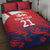 England Cricket Custom Quilt Bed Set Three Lions With Flag