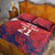 England Cricket Custom Quilt Bed Set Three Lions With Flag