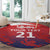 England Cricket Custom Round Carpet Three Lions With Flag