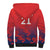 England Cricket Custom Sherpa Hoodie Three Lions With Flag