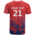 England Cricket Custom T Shirt Three Lions With Flag