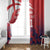 England Cricket Custom Window Curtain Three Lions With Flag