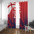 England Cricket Custom Window Curtain Three Lions With Flag