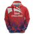 England Cricket Custom Zip Hoodie Three Lions With Flag