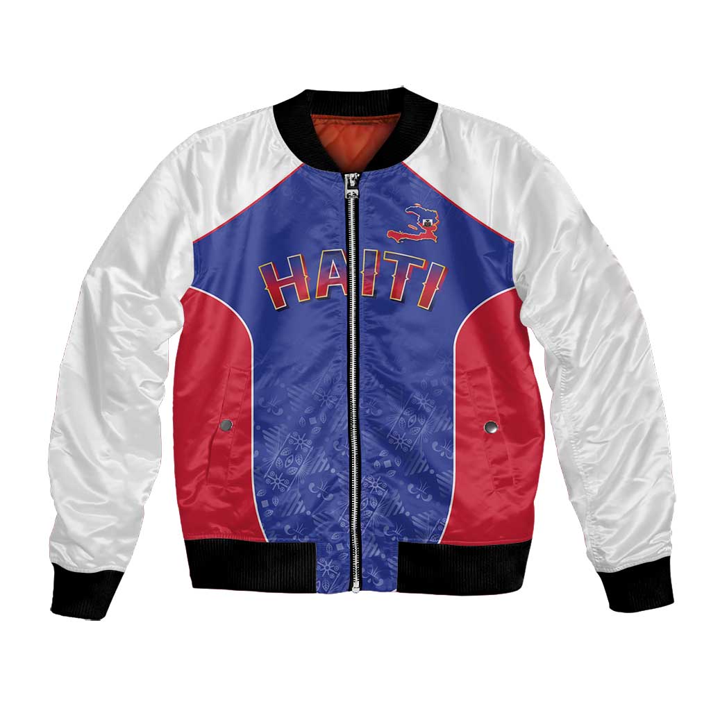World Football 2026 Afro-Haiti Custom Bomber Jacket Together For Ayiti Blue Style - Wonder Print Shop