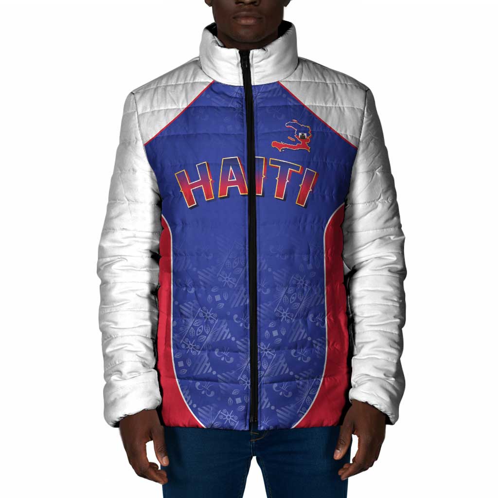 World Football 2026 Afro-Haiti Custom Padded Jacket Together For Ayiti Blue Style - Wonder Print Shop