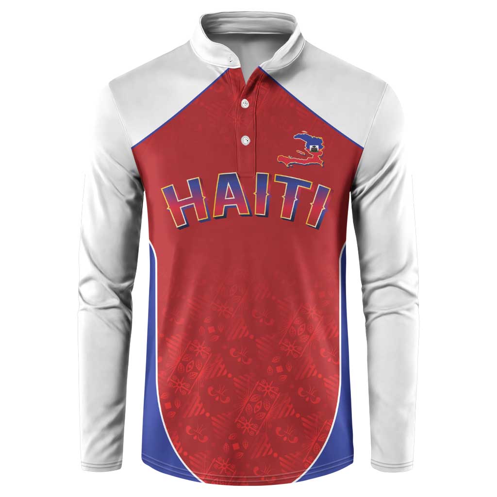 World Football 2026 Afro-Haiti Custom Button Sweatshirt Together For Ayiti Red Style