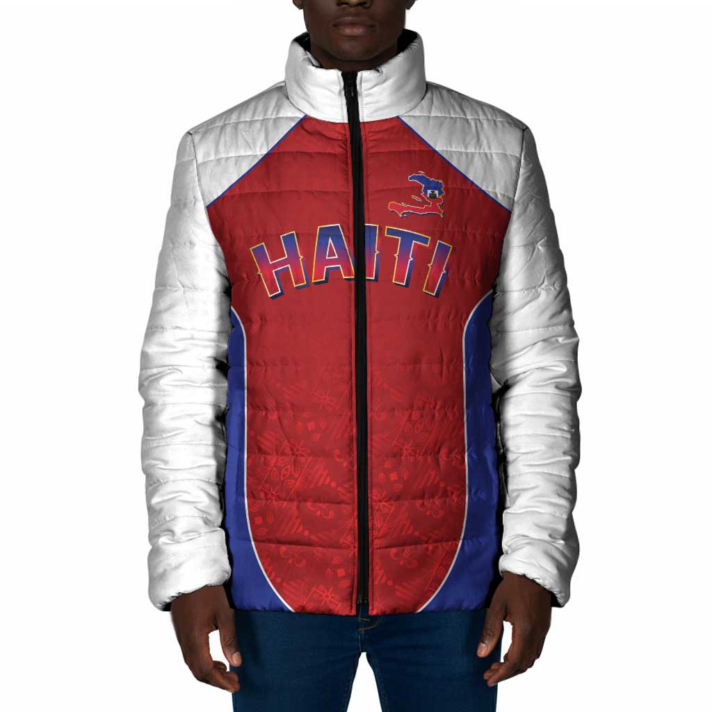 World Football 2026 Afro-Haiti Custom Padded Jacket Together For Ayiti Red Style - Wonder Print Shop