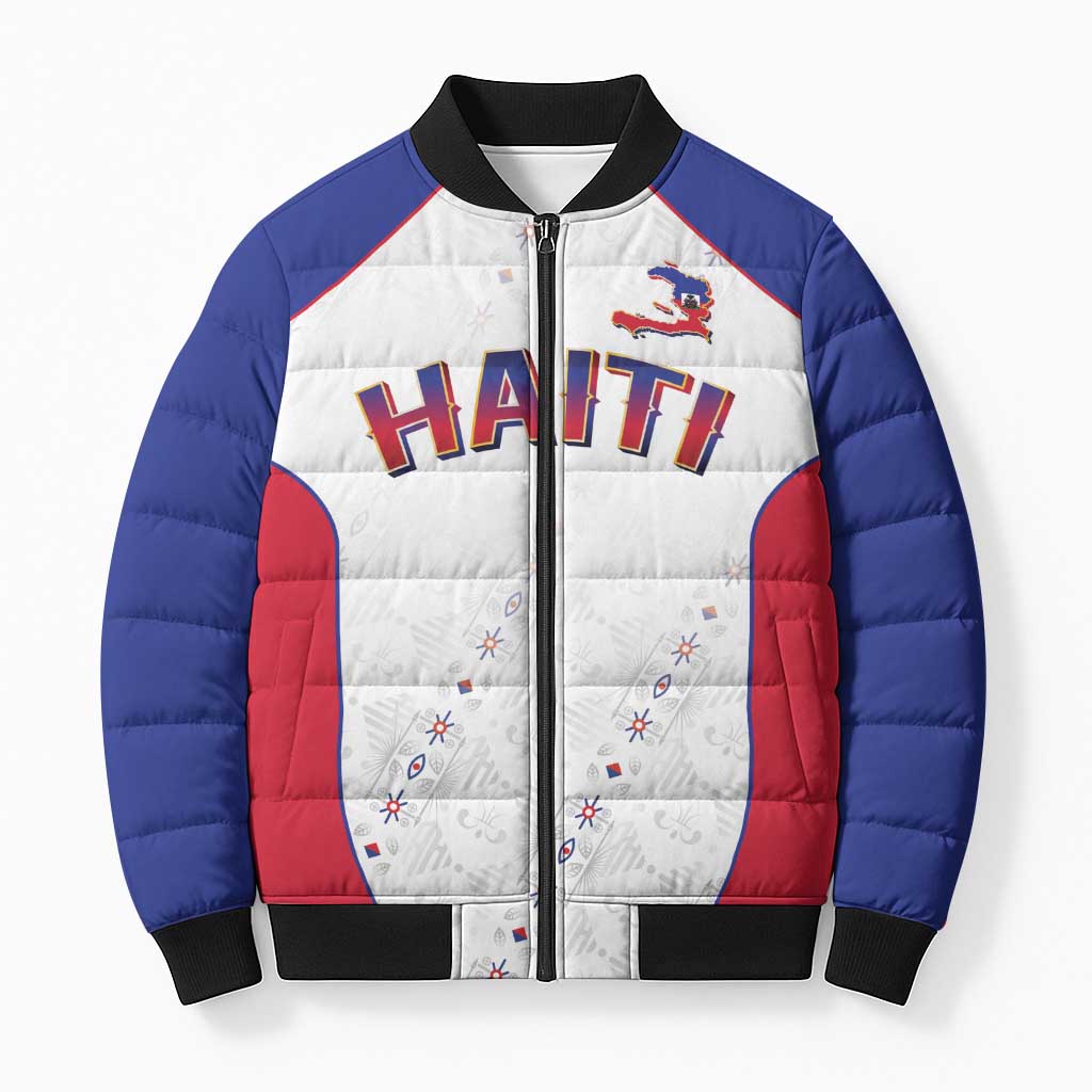 World Football 2026 Afro-Haiti Custom Bomber Puffer Jacket Together For Ayiti White Style - Wonder Print Shop