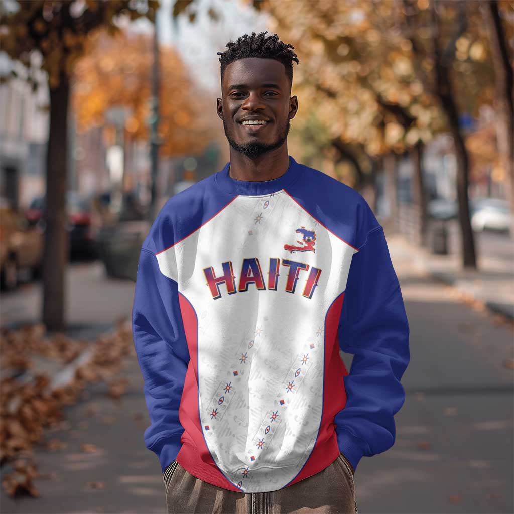 World Football 2026 Afro-Haiti Custom Sweatshirt Together For Ayiti White Style - Wonder Print Shop