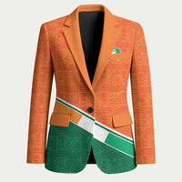 World Football 2026 Ivory Coast Custom Blazer African Adinkra Pattern - Wonder Print Shop