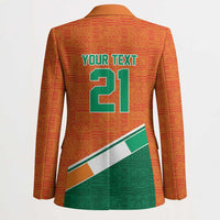 World Football 2026 Ivory Coast Custom Blazer African Adinkra Pattern - Wonder Print Shop