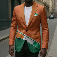 World Football 2026 Ivory Coast Custom Blazer African Adinkra Pattern - Wonder Print Shop