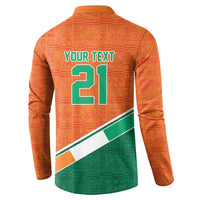 World Football 2026 Ivory Coast Custom Button Sweatshirt African Adinkra Pattern