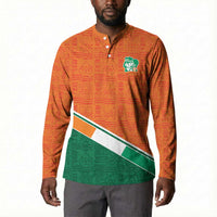 World Football 2026 Ivory Coast Custom Button Sweatshirt African Adinkra Pattern
