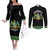 Personalized Dominica Sisserou Parrot Simple Style Couples Matching Off The Shoulder Long Sleeve Dress and Long Sleeve Button Shirt