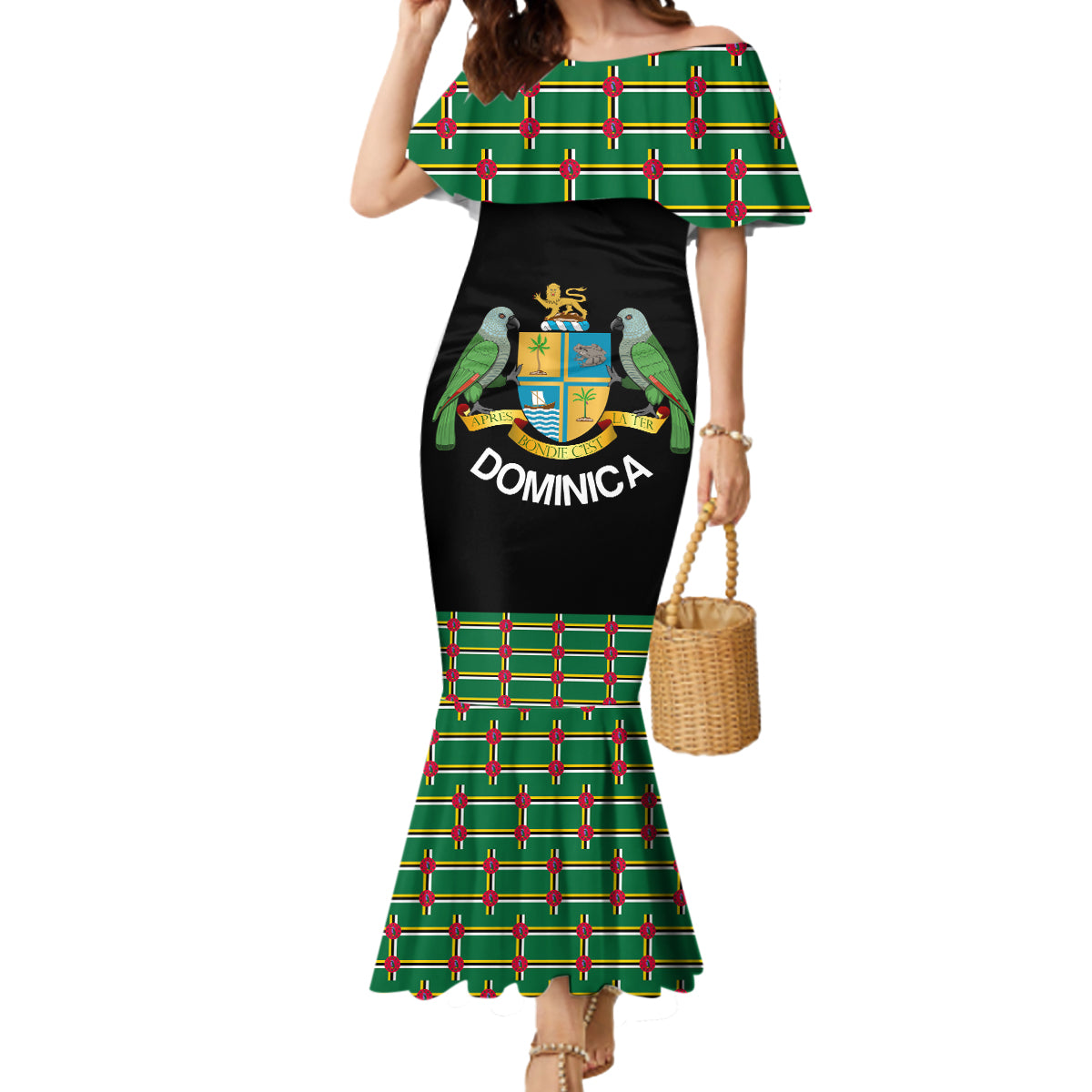 Personalized Dominica Sisserou Parrot Simple Style Mermaid Dress - Wonder Print Shop