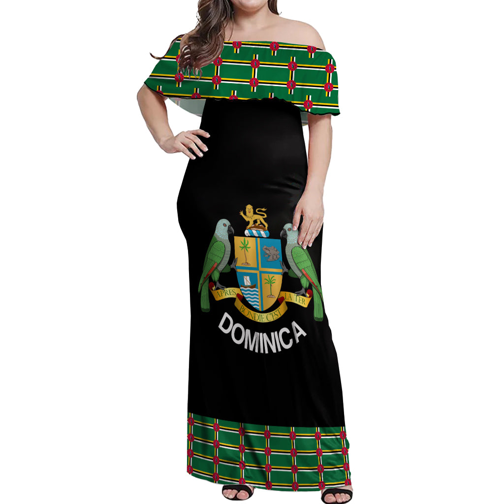 Personalized Dominica Sisserou Parrot Simple Style Off Shoulder Maxi Dress - Wonder Print Shop