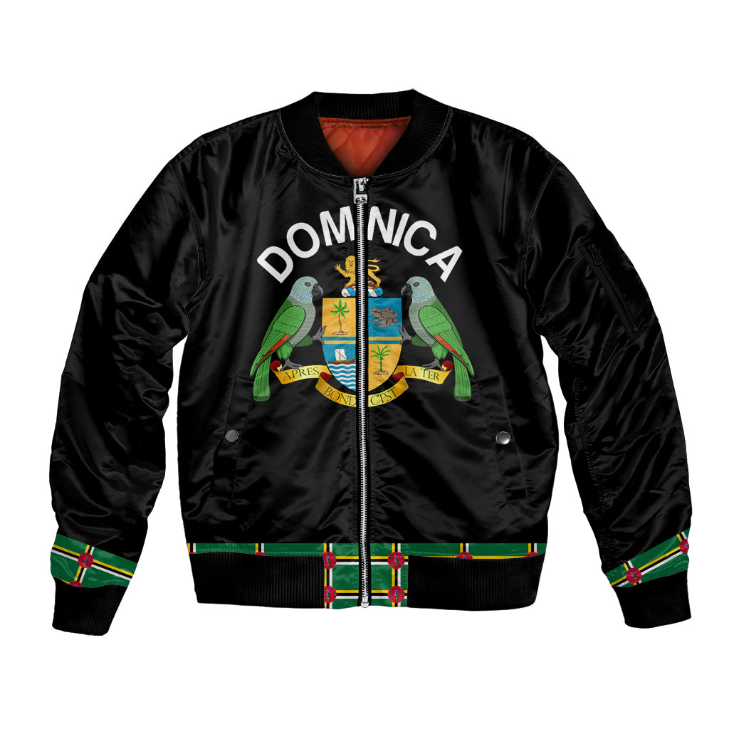 Personalized Dominica Sisserou Parrot Simple Style Sleeve Zip Bomber Jacket - Wonder Print Shop