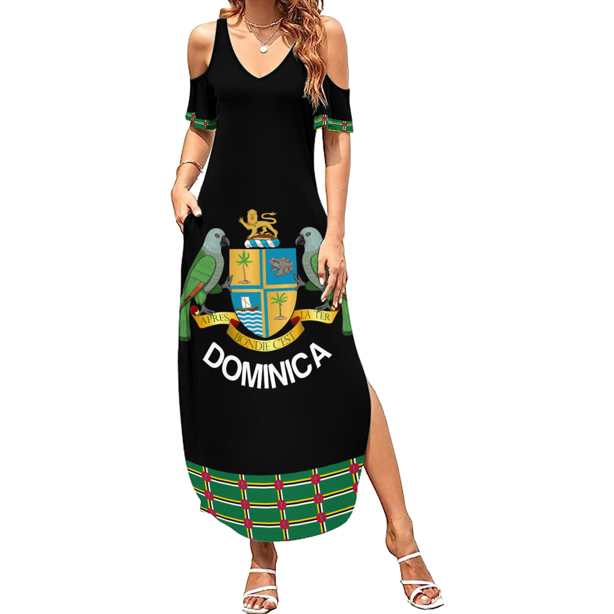 Personalized Dominica Sisserou Parrot Simple Style Summer Maxi Dress - Wonder Print Shop